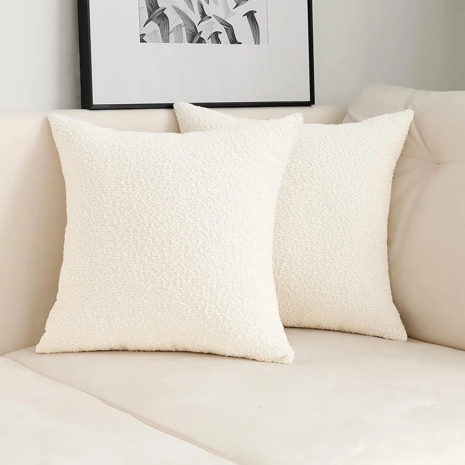 Cushion Cover Teddy Wool Hidden Zipper Various Colors, Soft & Cozy Home Decor Accent 8