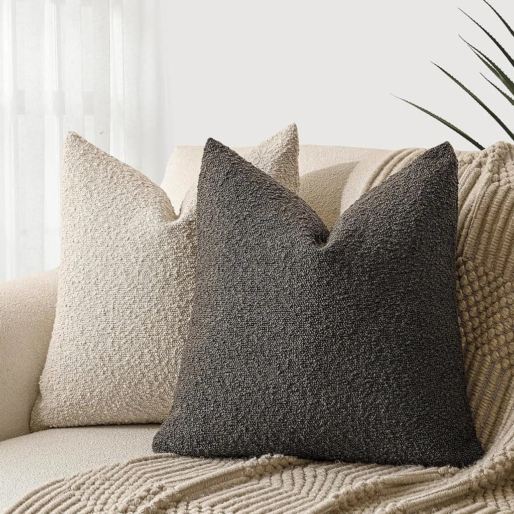 Cushion Cover Teddy Wool Hidden Zipper Various Colors, Soft & Cozy Home Decor Accent 9