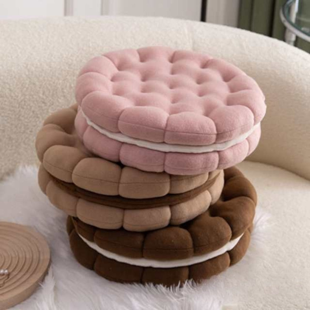 Cushion Microfiber Blend 14 x 14 x 4 Inch Biscuit Shape Plush, Ultra-Soft 2