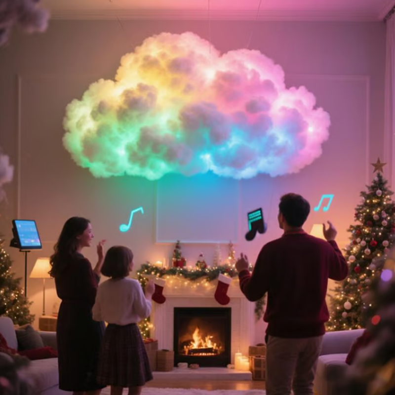 Customizable DIY Cloud Lights – Multicolor LED Thundercloud Decoration for Unique Room Atmosphere, USB Powered 5