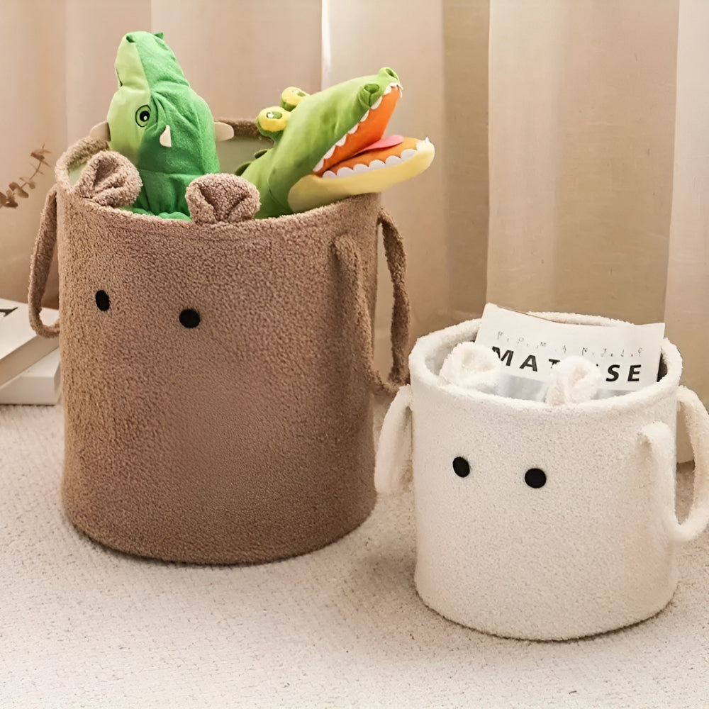 Cute Lamb Storage Bin - Soft Microfiber Storage Container for Toys, Laundry, and Blankets - Lightweight and Collapsible 1