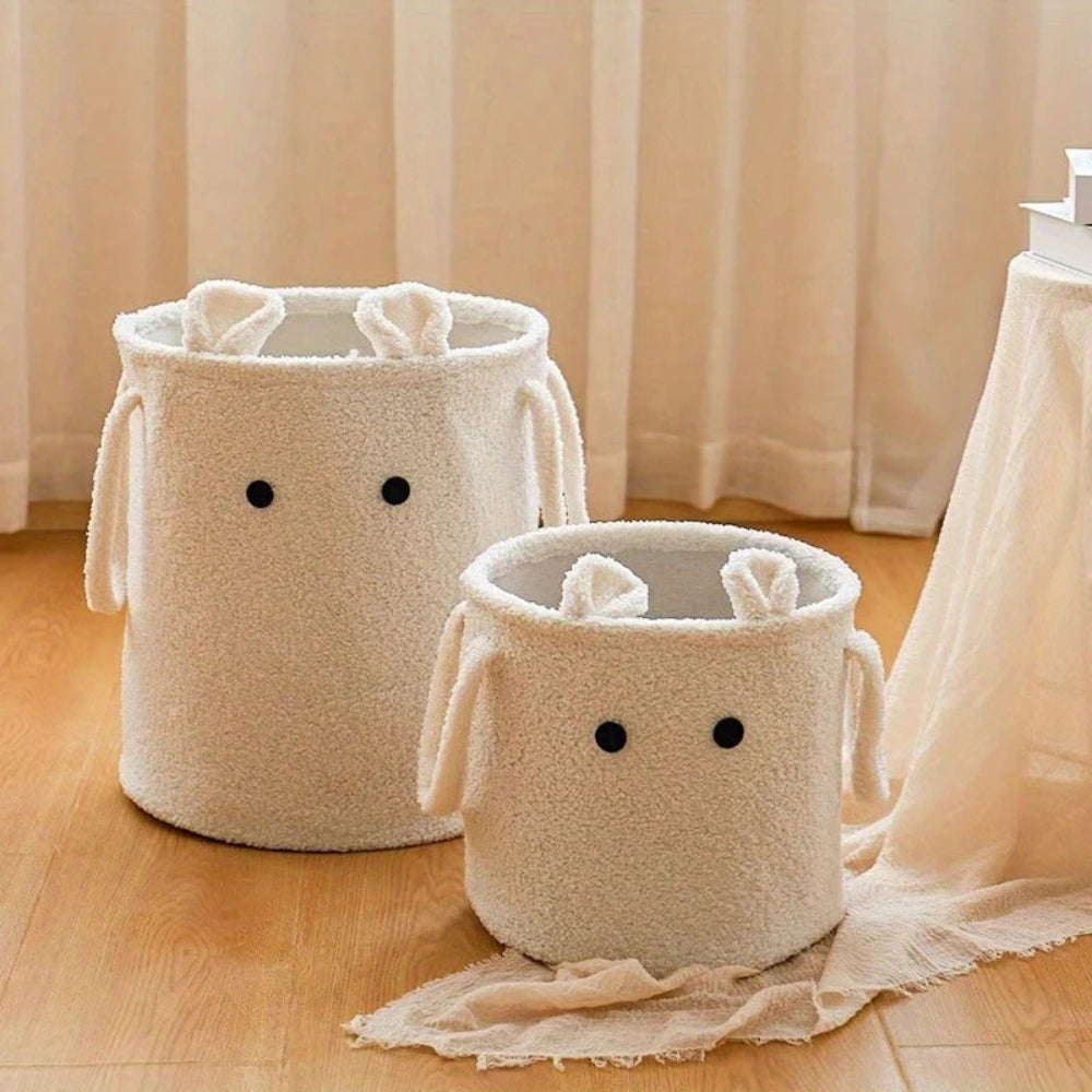 Cute Lamb Storage Bin - Soft Microfiber Storage Container for Toys, Laundry, and Blankets - Lightweight and Collapsible 2