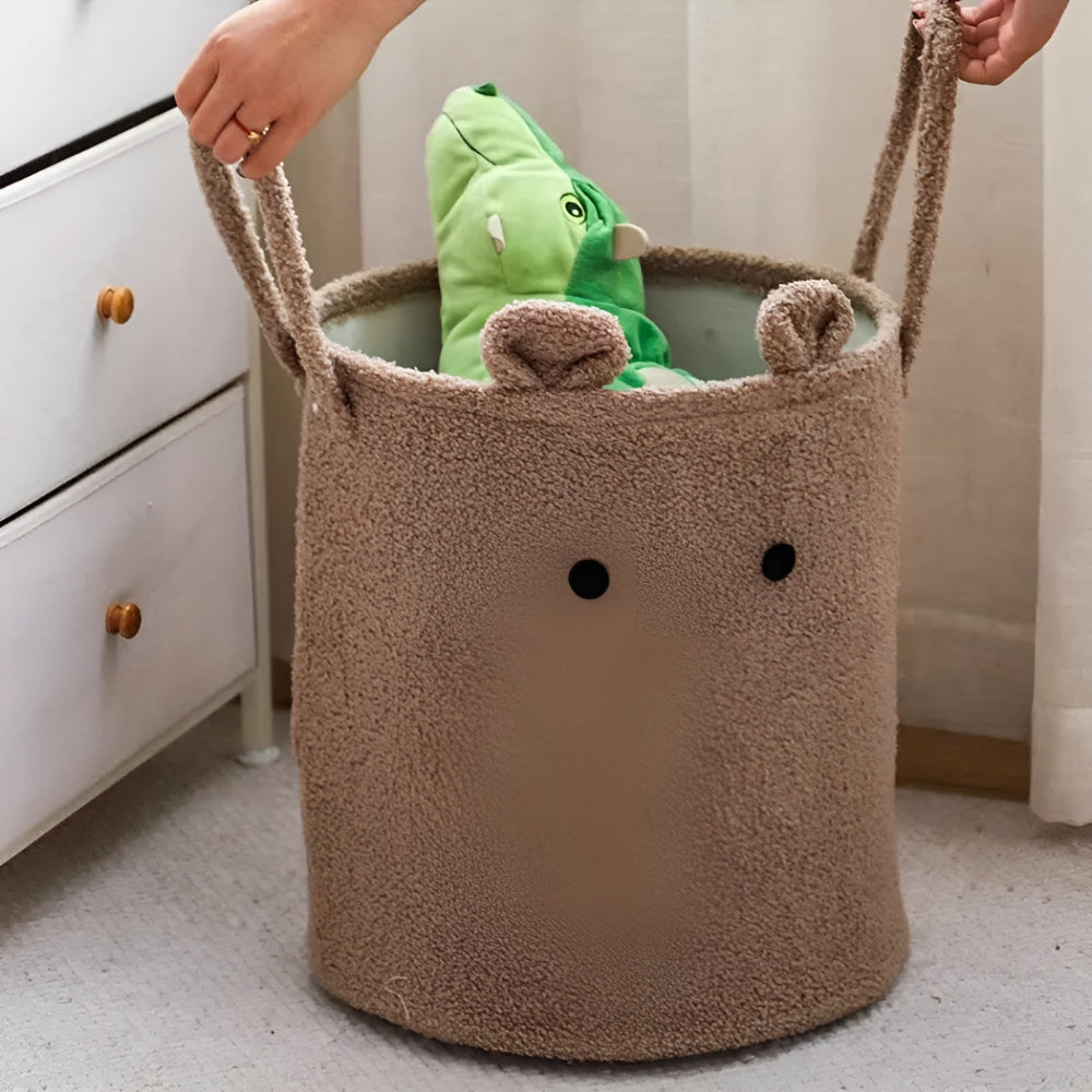 Cute Lamb Storage Bin - Soft Microfiber Storage Container for Toys, Laundry, and Blankets - Lightweight and Collapsible 3