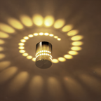 Cylindrical LED Wall Light - Modern Sconce Light with Spiral Projection 0