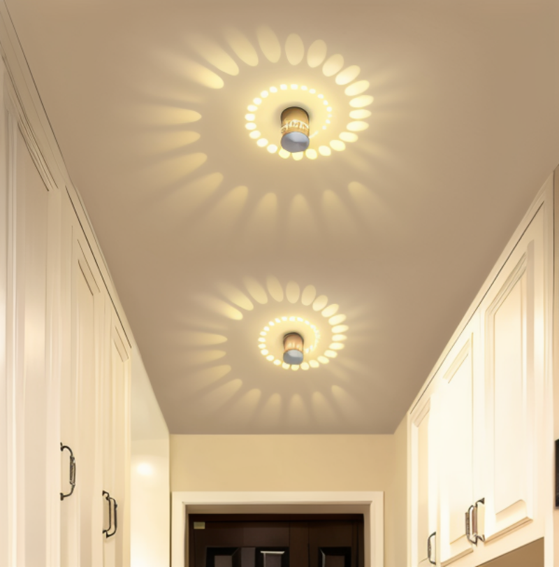 Cylindrical LED Wall Light - Modern Sconce Light with Spiral Projection 8