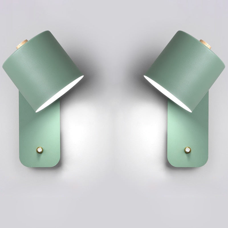 Cylindrical LED Wall Sconce Light with Integrated Switch – Modern Indoor Lighting for Reading and Ambiance 9