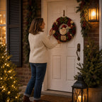 DIY Christmas Wreath Craft Kit - 3D Fabric Flowers, No Sewing Required 5