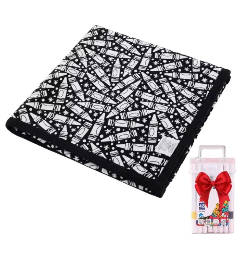 DIY Colouring Blanket - Soft Plush, Reusable Design for Creative Fun 10