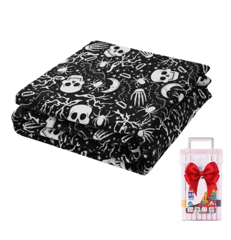 DIY Colouring Blanket - Soft Plush, Reusable Design for Creative Fun 13