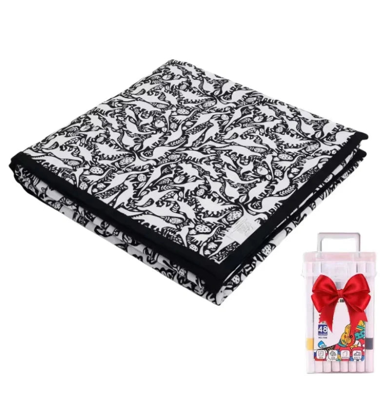DIY Colouring Blanket - Soft Plush, Reusable Design for Creative Fun 15