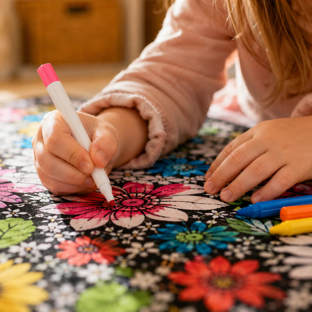 DIY Colouring Blanket - Soft Plush, Reusable Design for Creative Fun 7