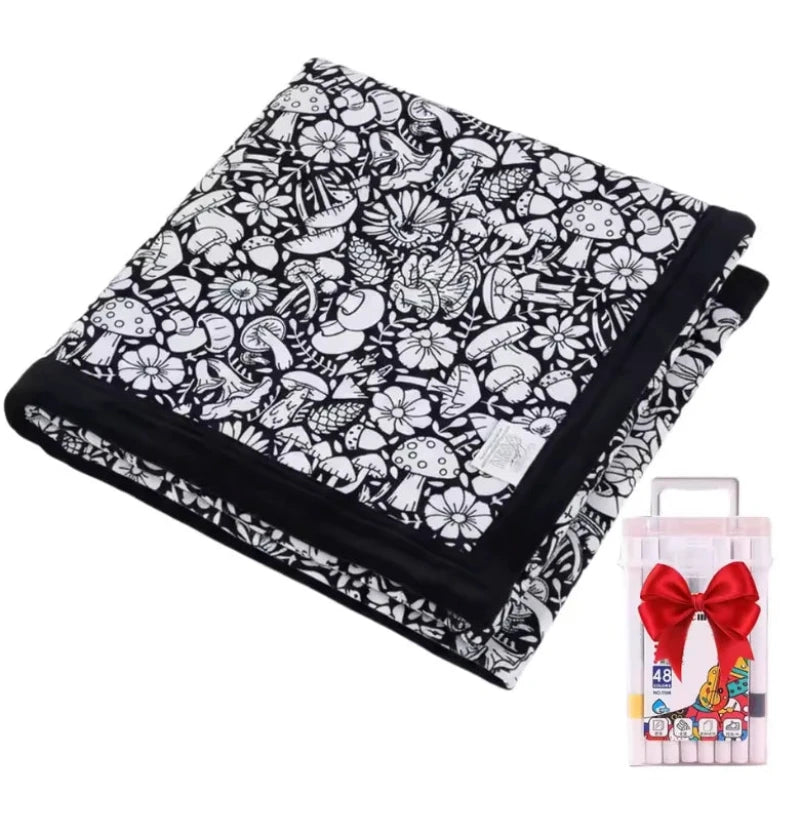 DIY Colouring Blanket - Soft Plush, Reusable Design for Creative Fun 8