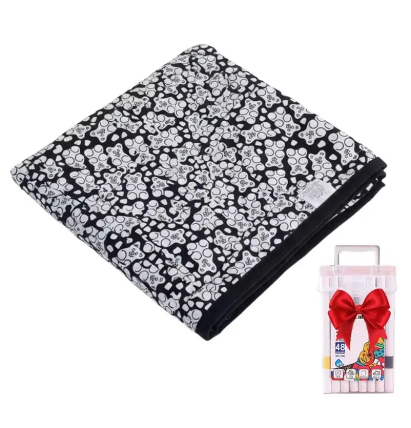 DIY Colouring Blanket - Soft Plush, Reusable Design for Creative Fun 9