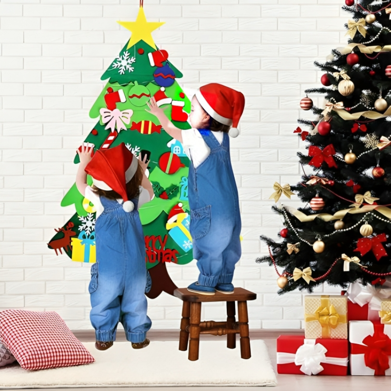 DIY Felt Christmas Tree Kit for Kids - Safe, Interactive Holiday Fun 5