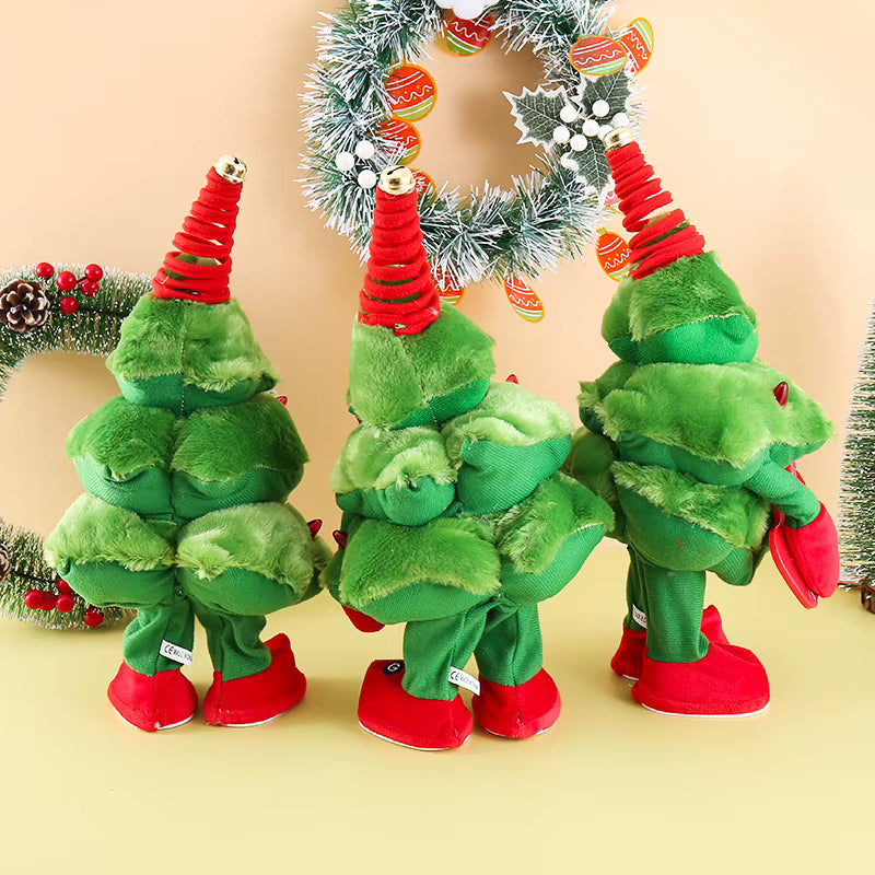 Dancing Christmas Tree Plush Toy with Music and Lights 4