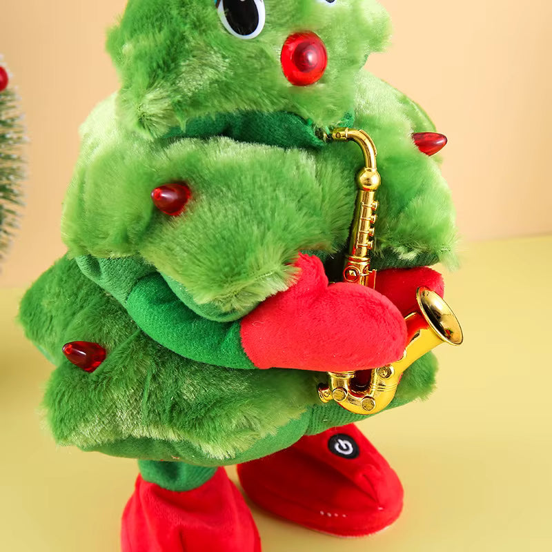 Dancing Christmas Tree Plush Toy with Music and Lights 5