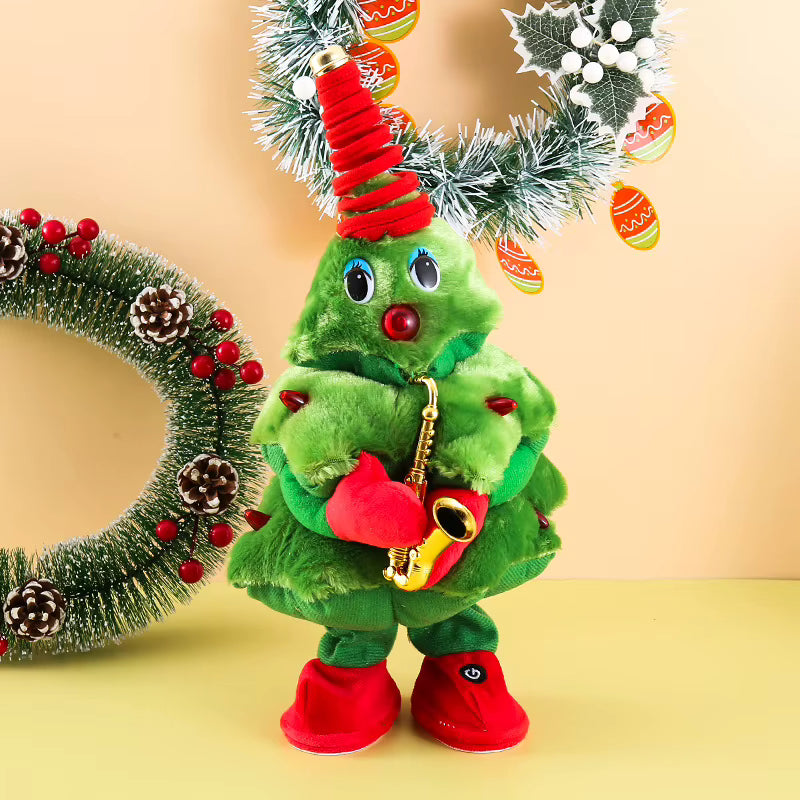 Dancing Christmas Tree Plush Toy with Music and Lights 7