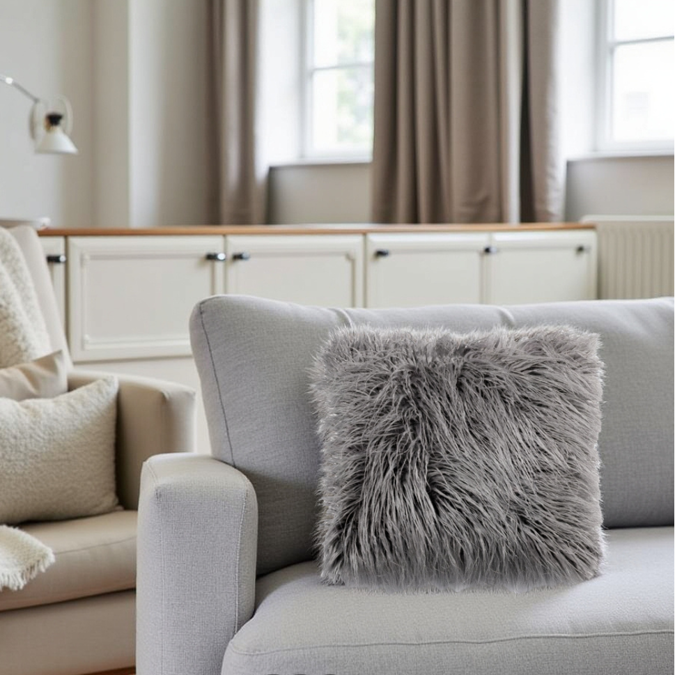 Decorative Cushion - Genuine Tibetan Lambskin For Cozy Interiors 3