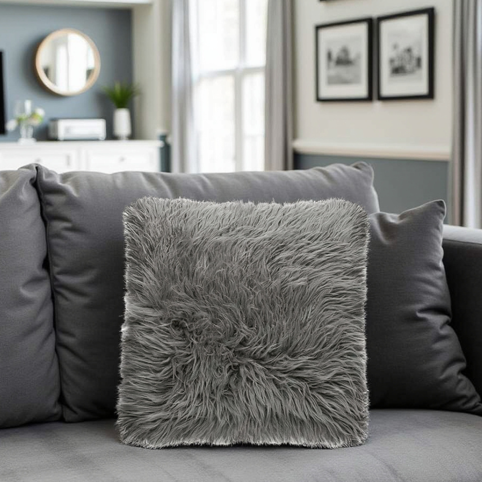 Decorative Cushion - Genuine Tibetan Lambskin For Cozy Interiors 4
