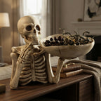 Decorative Tray Resin Skull Design Halloween Tabletop Organizer 2