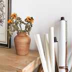Decorative Vase Hand Woven Natural Rattan – Earthy Tone for Dried or Artificial Floral Arrangements 4