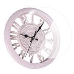 Decorative wall clock with intricate design on a white background