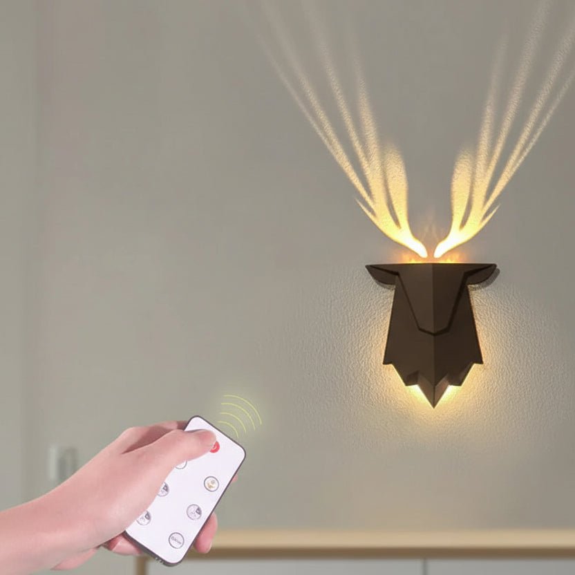 Deer Wall Light - Wireless Sconce with Adjustable Brightness & Remote Control 2