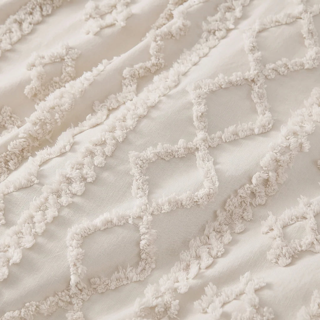 Deluxe Boho Tufted Comforter - Soft, Cozy King Bedding Set 5