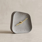 Desk Clock, Cement Material, Analog Display, Battery Operated 0