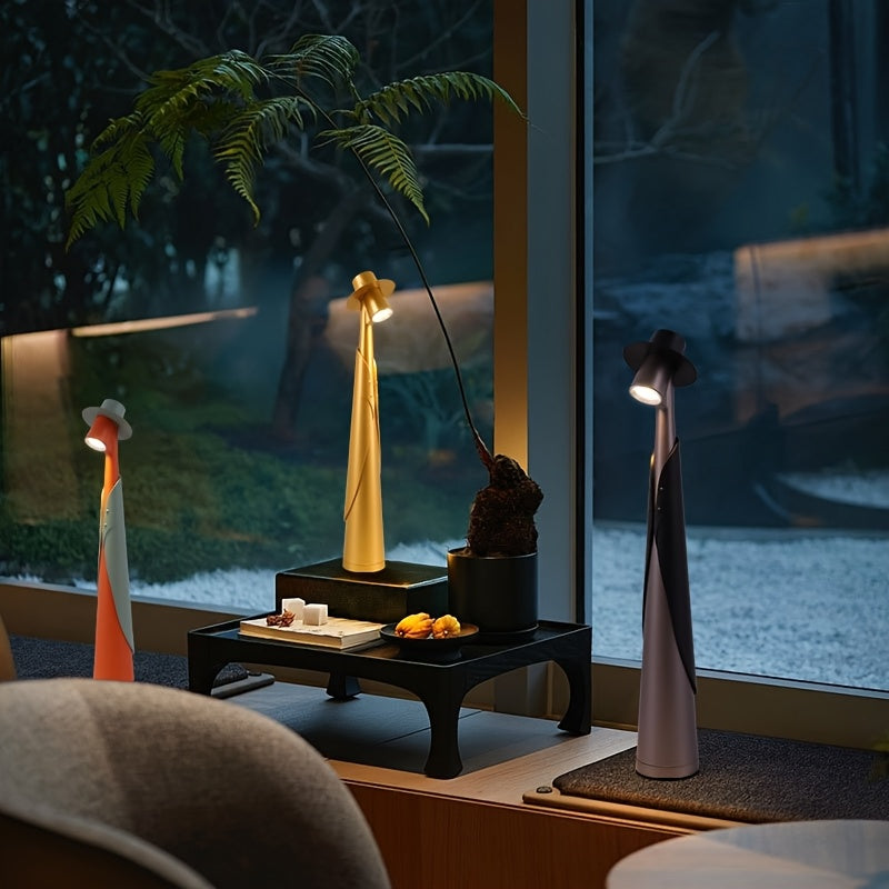 Desk Lamp LED Rechargeable 1800 mAh Touch Control Plastic 35 cm, Modern Touch Control 4