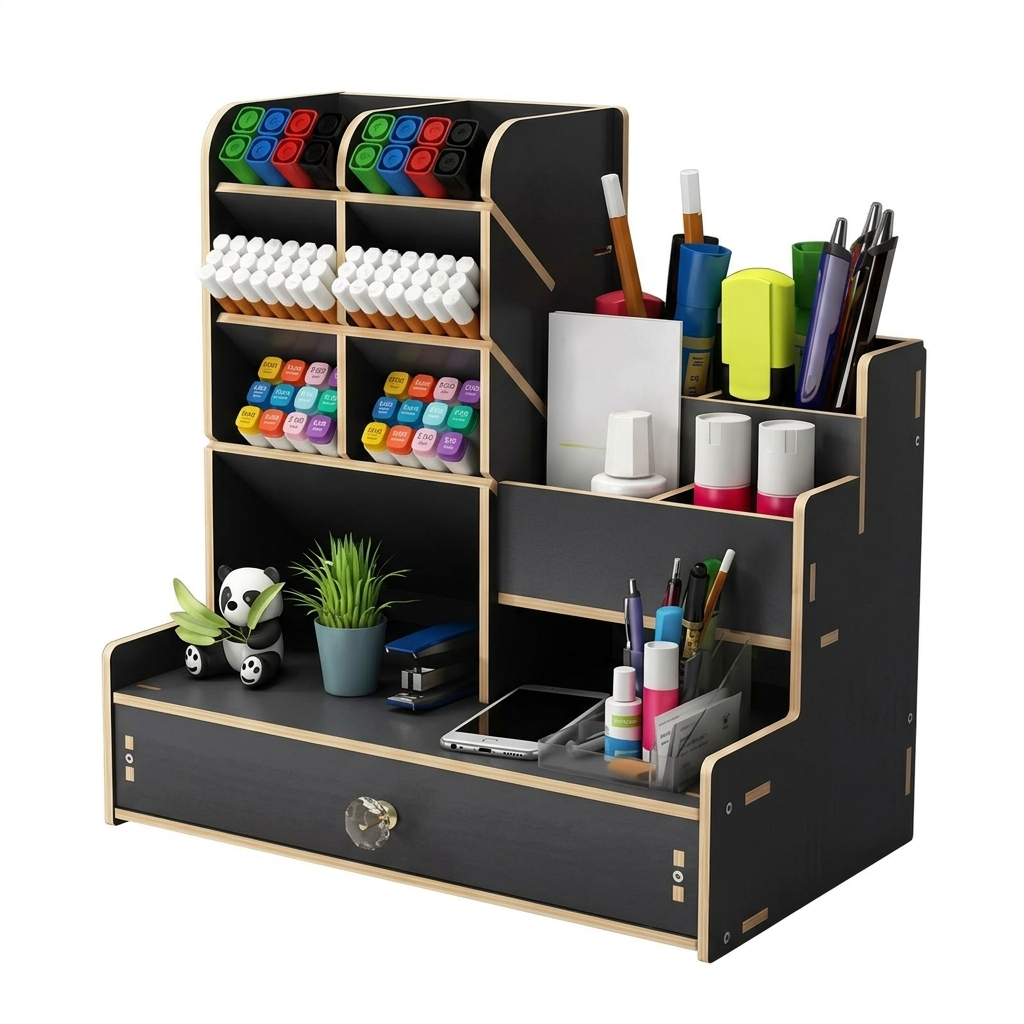 Desk_Organizer_Wooden_Storage_12_x_9_x_6_in_Natural_Finish_With_Ample_Desk_Storage_3