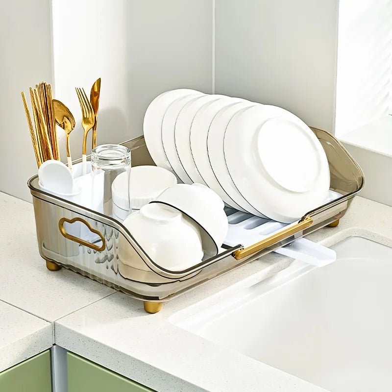 Detachable Sink Dish Drainer Rack - Efficient Space-Saving Organizer 0