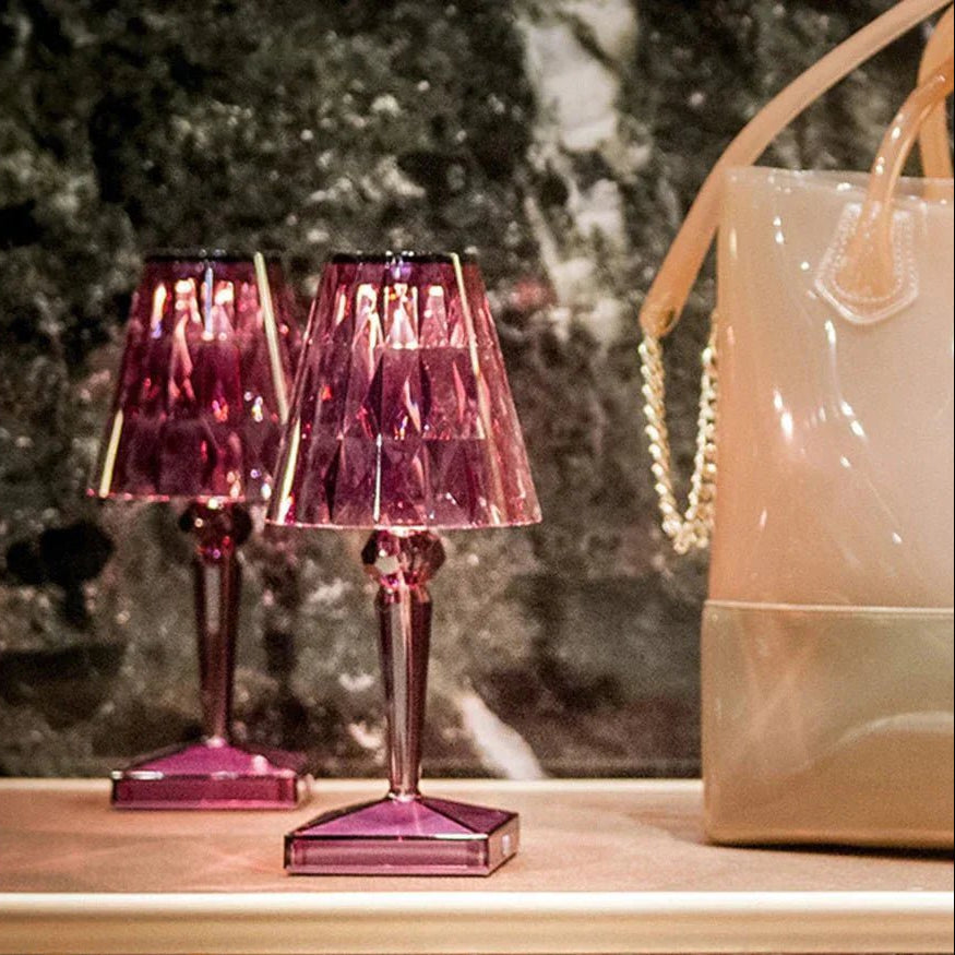 Diamond Acrylic Table Lamp - Rechargeable LED, Cordless Design 4