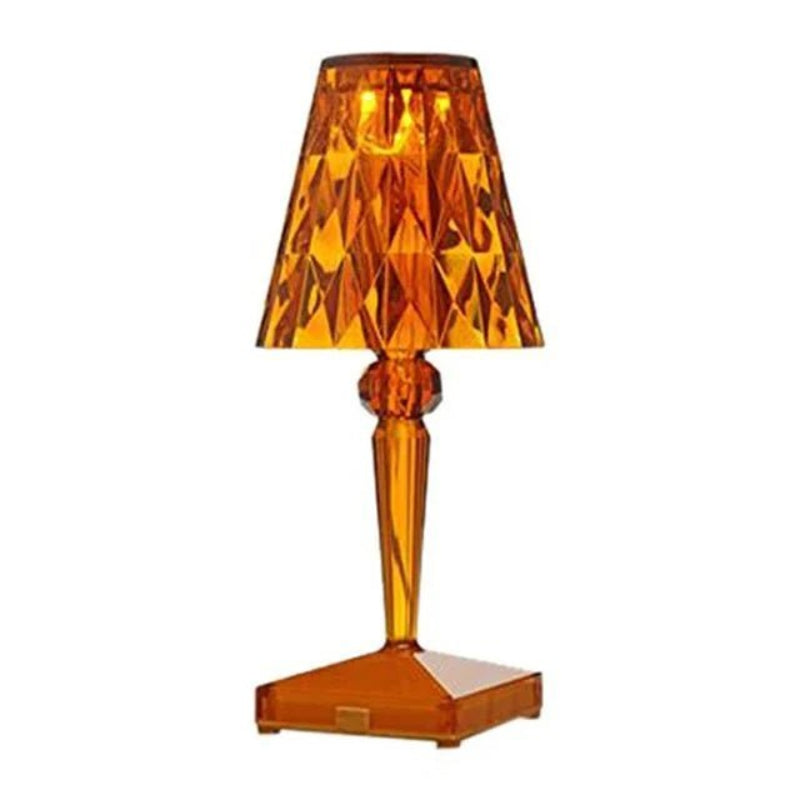 Diamond Acrylic Table Lamp - Rechargeable LED, Cordless Design 9