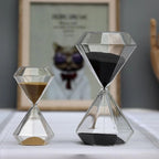 Diamond Sand Clock - Elegant 5 Minute Hourglass Timer for Focus 4