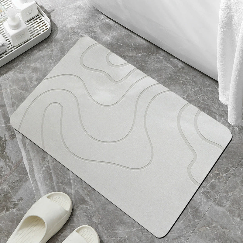 Diatomaceous Earth Bath Mat, Non-Slip Surface, Stone Finish 1