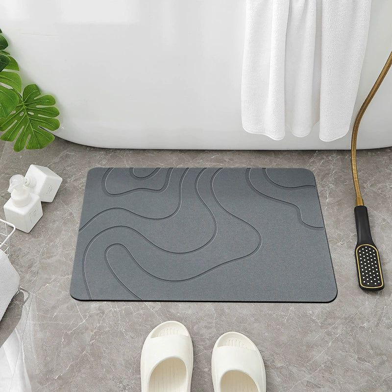 Diatomaceous Earth Bath Mat, Non-Slip Surface, Stone Finish 6