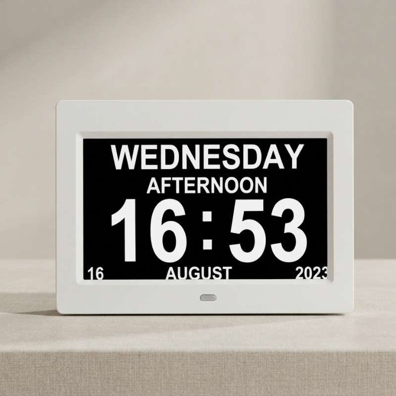 Digital Alarm Clock USB Powered Calendar Display 01