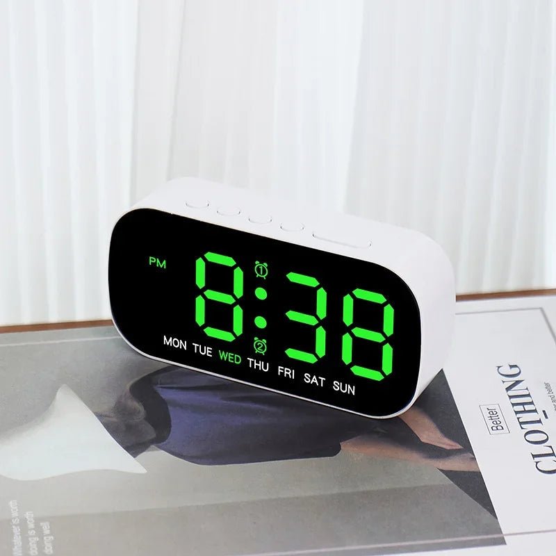 Digital LED Alarm Clock - Dual Alarms & Temperature Display 5