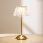 Dimmable Cordless Table Lamp with Rechargeable Battery – Elegant Vintage Design for Bedside or Desk Use