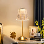 Dimmable Cordless Table Lamp with Rechargeable Battery – Elegant Vintage Design for Bedside or Desk Use 2