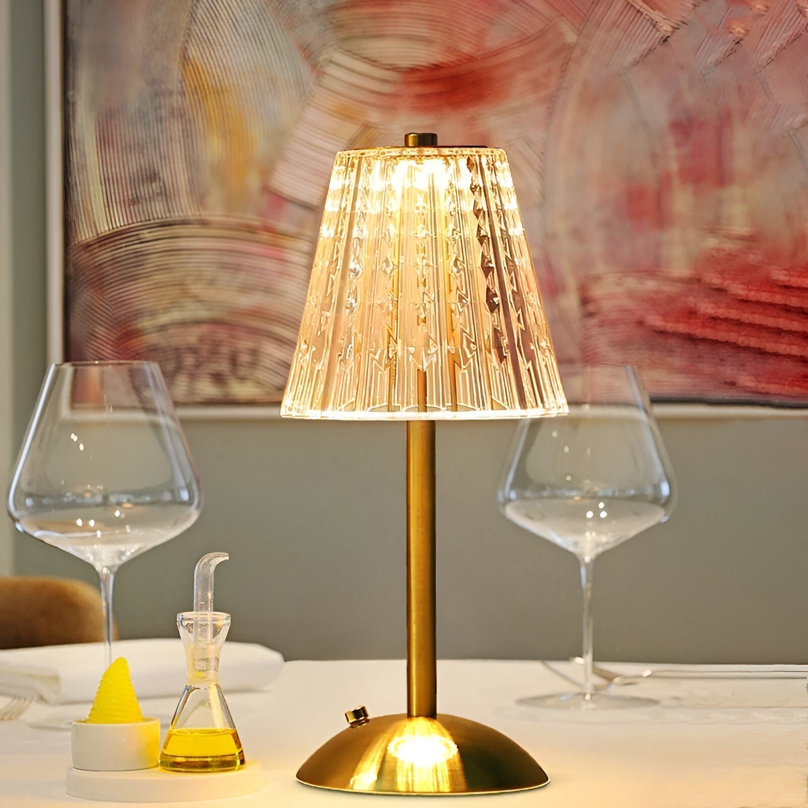 Dimmable Cordless Table Lamp with Rechargeable Battery – Elegant Vintage Design for Bedside or Desk Use 6
