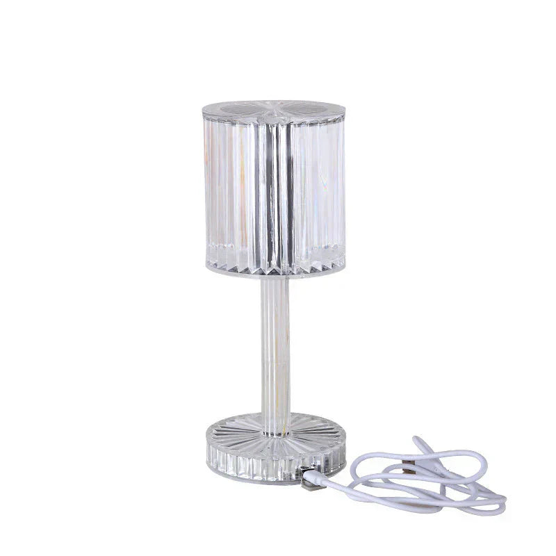 Dimmable Crystal Table Lamp - Elegant Design with USB Rechargeable Cordless Function 3