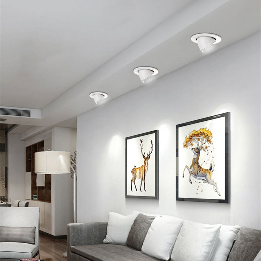 Dimmable LED Recessed Downlight with 360-Degree Rotation – Adjustable Can Lights for Dining and Living Room 2
