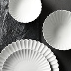 Dinnerware Set - Elegant Ceramic Dinner Plates with Scalloped Edges 2