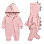 Dinosaur Baby Onesie - Soft Cotton Hooded Romper for Cozy Comfort 4