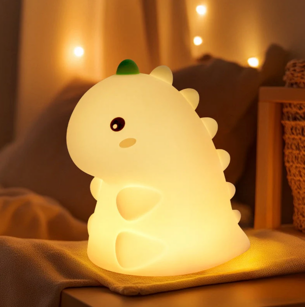 Dinosaur LED Night Light - Soft Silicone Glow for Kids' Rooms 0