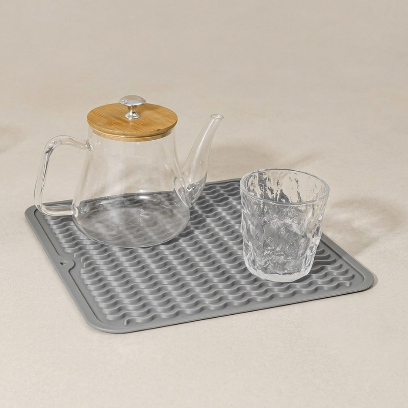 Dish Drying Mat Silicone Heat Resistant Countertop Liner, Eco-Friendly & Heat Resistant