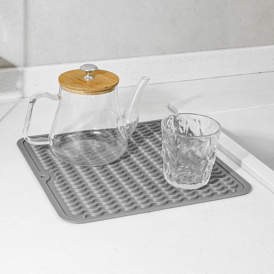 Dish Drying Mat Silicone Heat Resistant Countertop Liner, Eco-Friendly & Heat Resistant 1