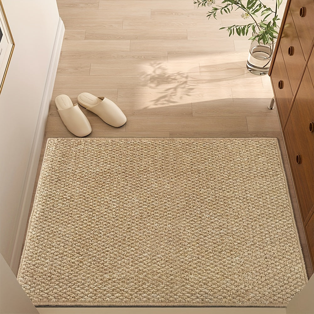 Door Mat Polyester Woven Texture Slip Resistant Backing 50x80 60x90 80x120 cm 04